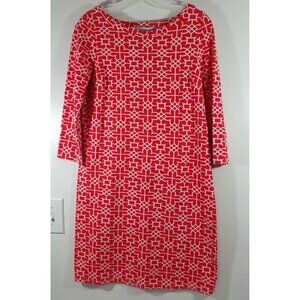 Gretchen Scott Orange Jersey Dress in Bombay Taj Print Size Small Cotton Spandex